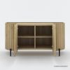 Picture of Pescadero Solid Wood 2 Door Modern Long Sideboard Cabinet