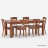 Picture of Seward Rustic Solid Wood Dining Table Chair Set