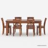 Picture of Seward Rustic Solid Wood Dining Table Chair Set