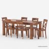 Picture of Seward Rustic Solid Wood Dining Table Chair Set