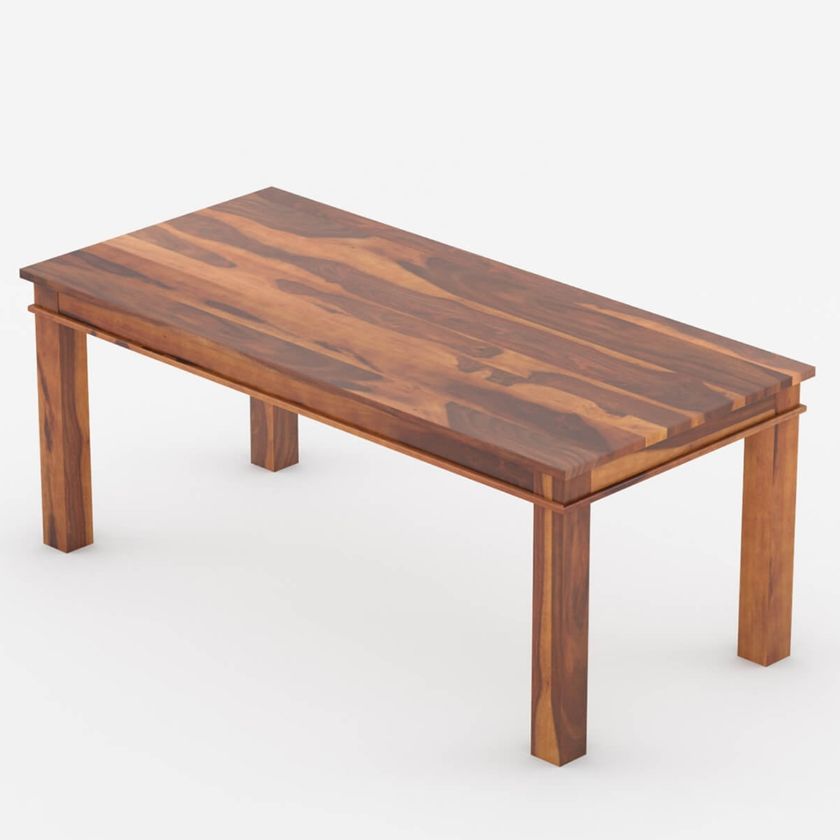 Picture of Seward Rustic Solid Wood Rectangular Dining Table