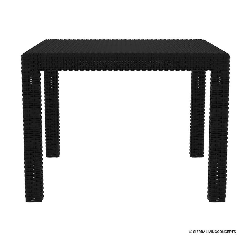 Picture of Sorrento Outdoor Black Rattan Patio Dining Table