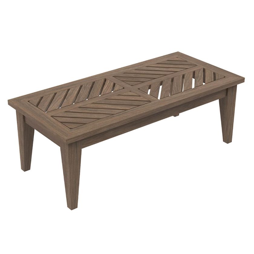 Picture of Valence Rustic Solid Teak Wood Outdoor Coffee Table