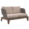 Picture of Valence Ash Gray Teak Wood Outdoor 2-Seater Sofa