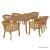 Picture of Picklescott Teak Oval  Extendable Outdoor Dining Set with Umbrella Hole 