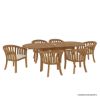Picture of Picklescott Teak Oval  Extendable Outdoor Dining Set with Umbrella Hole 