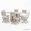 Picture of Lazio Folding Outdoor Teak Dining Table Set With Foldable Chairs