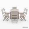Picture of Lazio Folding Outdoor Teak Dining Table Set With Foldable Chairs