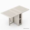 Picture of Lazio Folding Outdoor Teak Dining Table Set With Foldable Chairs
