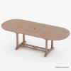 Picture of Emden Extending Teak Oval Dining Table with Armchair Set