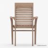 Picture of Emden Rustic Teak Wood Slatted Back Outdoor Dining Chair