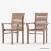 Picture of Emden Rustic Teak Wood Slatted Back Outdoor Dining Chair