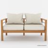 Picture of Bilston Outdoor Rustic Teak Wood 2 Seater Sofa