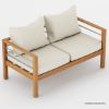 Picture of Bilston Outdoor Rustic Teak Wood 2 Seater Sofa