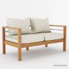 Picture of Bilston Outdoor Rustic Teak Wood 2 Seater Sofa