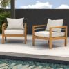 Picture of Bilston Outdoor Rustic Teak Wood Single Seat Sofa