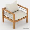 Picture of Bilston Outdoor Rustic Teak Wood Single Seat Sofa