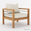 Picture of Bilston Outdoor Rustic Teak Wood Single Seat Sofa