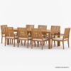Picture of Bernburg Teak Outdoor Rectangular Dining Table with Armchair Set