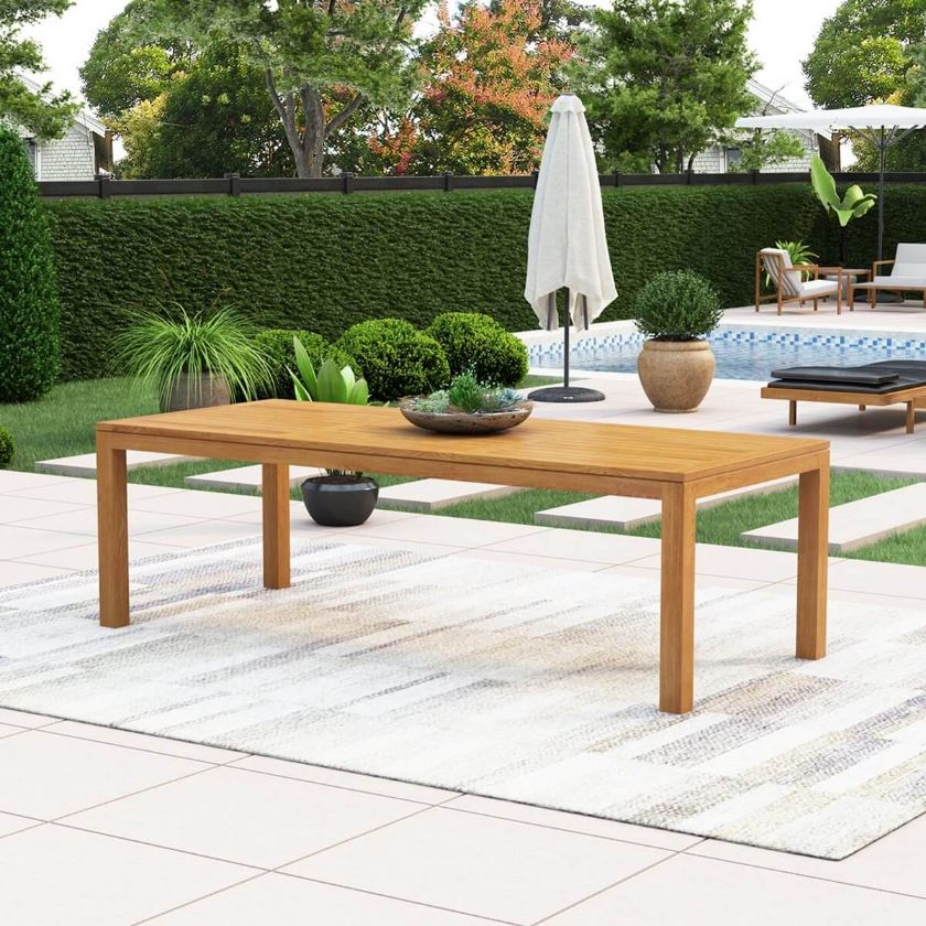 Picture of Bernburg  Outdoor 95" Teak Wood Rectangle Dining Table
