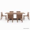 Picture of Liverpool Rustic Teak Outdoor Dining Table and Chair Set