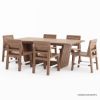 Picture of Liverpool Rustic Teak Outdoor Dining Table and Chair Set