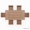 Picture of Liverpool Rustic Teak Outdoor Dining Table and Chair Set