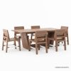 Picture of Liverpool Rustic Teak Outdoor Dining Table and Chair Set