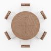 Picture of Renfrew Teak Outdoor Round Dining Table with Chair Set