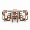 Picture of Renfrew Teak Outdoor Round Dining Table with Chair Set