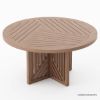 Picture of Renfrew Teak Modern Outdoor Round Dining Table 