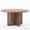 Picture of Renfrew Teak Modern Outdoor Round Dining Table 