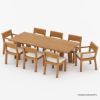 Picture of Halmstad Rustic Outdoor Dining Table & Chairs Set 