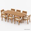 Picture of Halmstad Rustic Outdoor Dining Table & Chairs Set 
