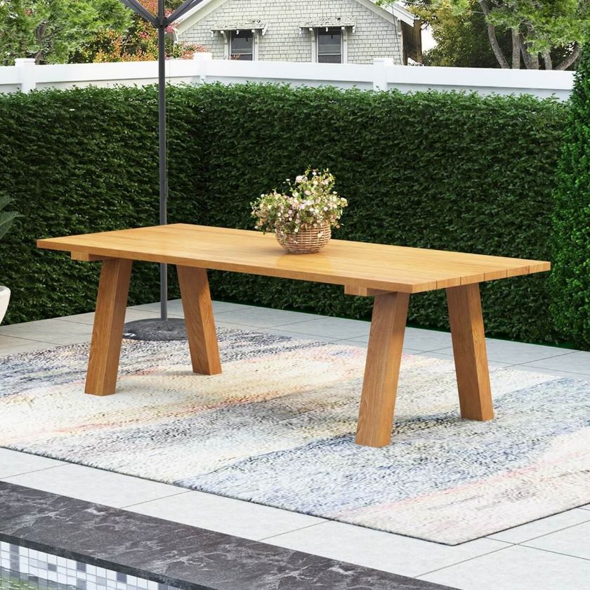 Picture of Halmstad Outdoor Teak Wood Rectangle Dining Table