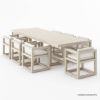 Picture of Ledbury Extendable Rustic Teak Wood Outdoor Dining Set 