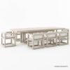 Picture of Ledbury Extendable Rustic Teak Wood Outdoor Dining Set 