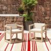 Picture of Ledbury Modern Rustic Teak Outdoor Dining Chair with Cushion