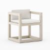 Picture of Ledbury Modern Rustic Teak Outdoor Dining Chair with Cushion