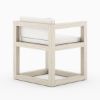 Picture of Ledbury Modern Rustic Teak Outdoor Dining Chair with Cushion