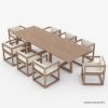 Picture of Lynton 9 Piece Outdoor Teak Dining Set