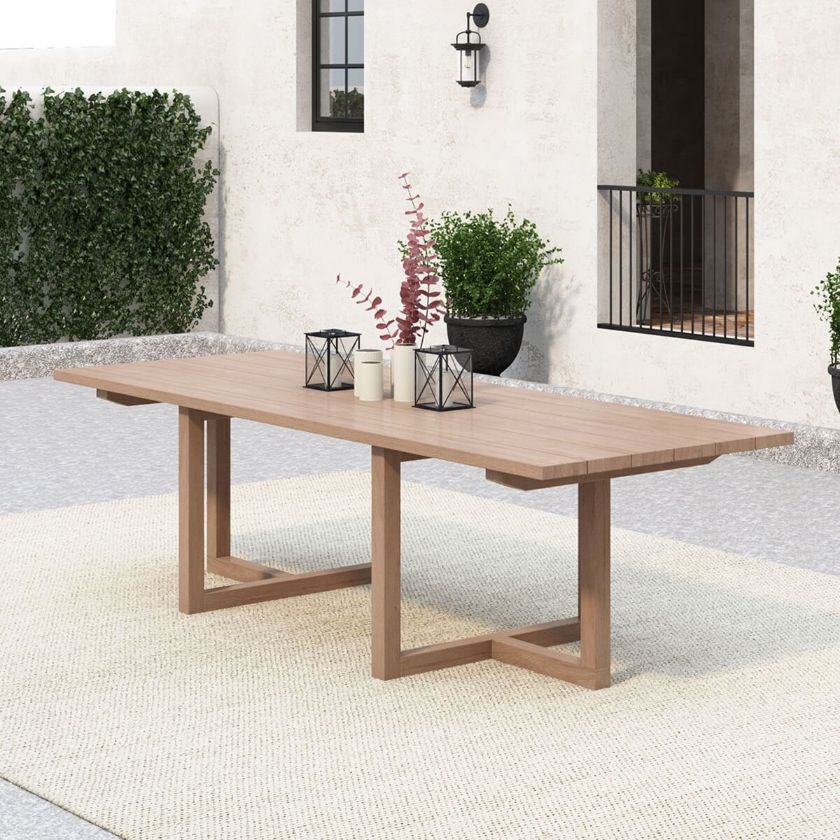 Picture of Lynton Outdoor 108" Modern Teak Wood Dining Table