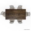 Picture of Arendal Modern Mahogany Wood 8 Piece Dining Room Set