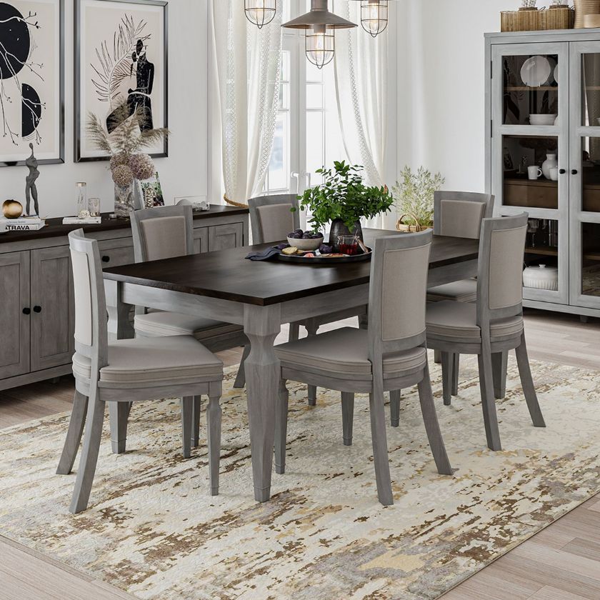 Picture of Arendal Modern Mahogany Wood Dining Table Set