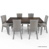 Picture of Arendal Modern Mahogany Wood Dining Table Set