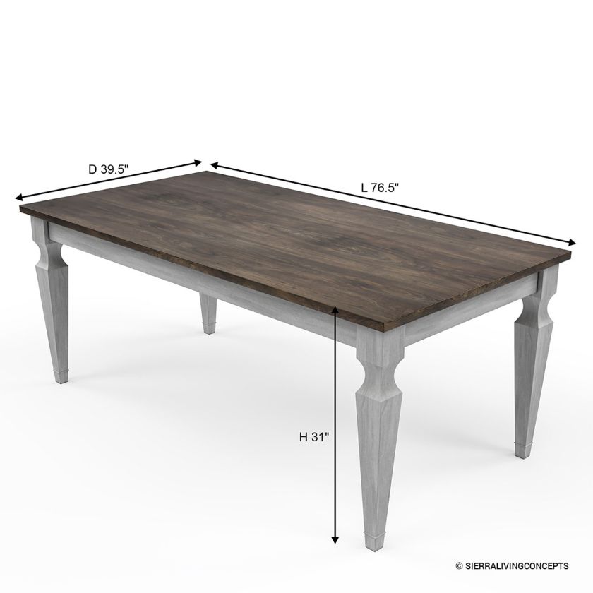 Arendal Mahogany Wood 2 Tone Modern Dining Table.