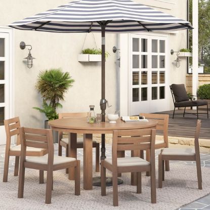 Picture of Ravello Round Outdoor Dining Set with Umbrella Hole 