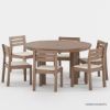 Picture of Ravello Round Outdoor Dining Set with Umbrella Hole 