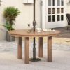 Picture of Ravello Teak Modern Outdoor Round Dining Table With Umbrella Hole