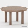 Picture of Ravello Teak Modern Outdoor Round Dining Table With Umbrella Hole